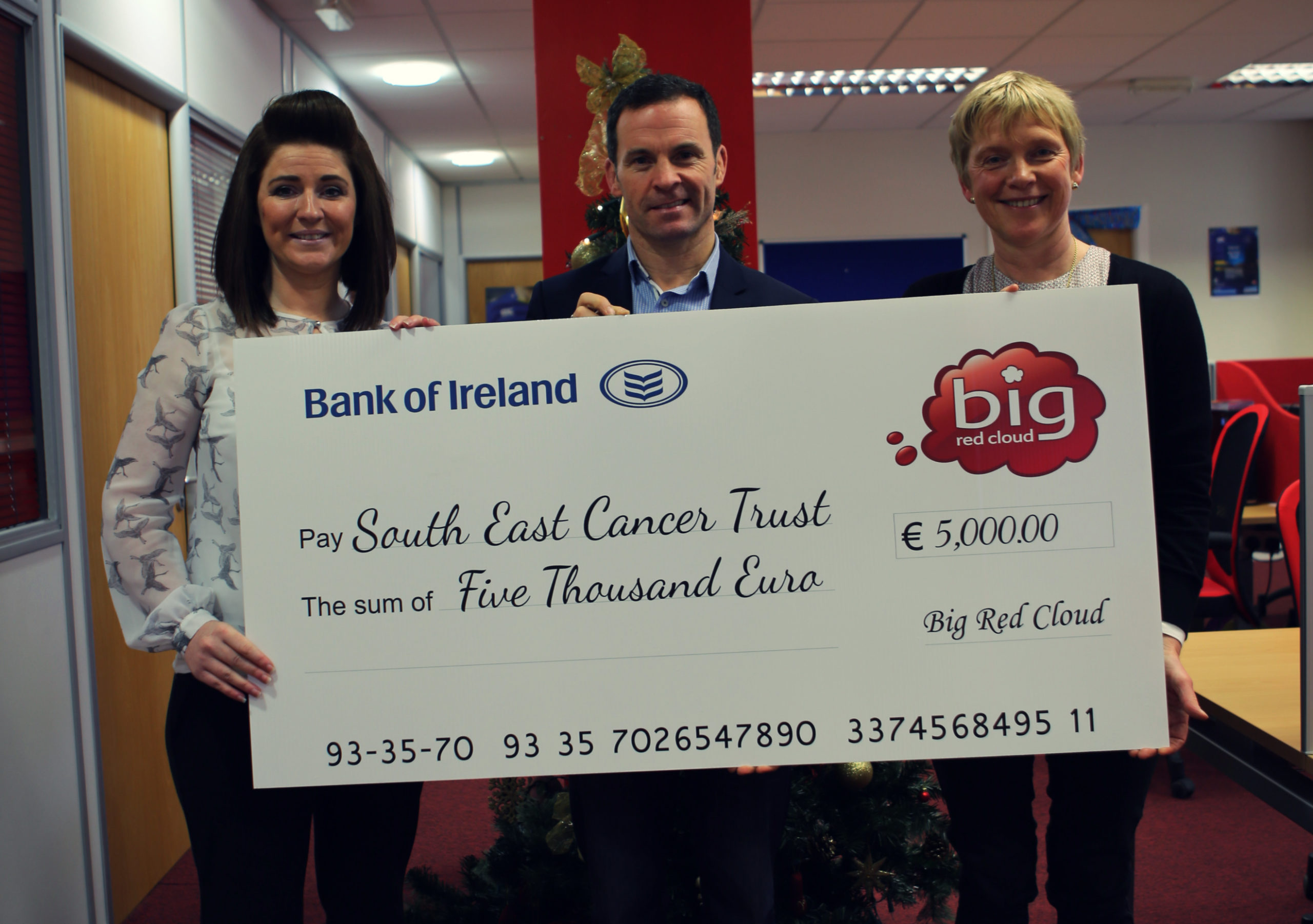 South East Cancer Trust Wins Big Red Cloud’s €5,000 Sponsor for a Day Charity Prize