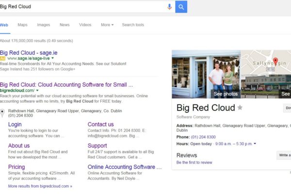 big red cloud on google screenshot