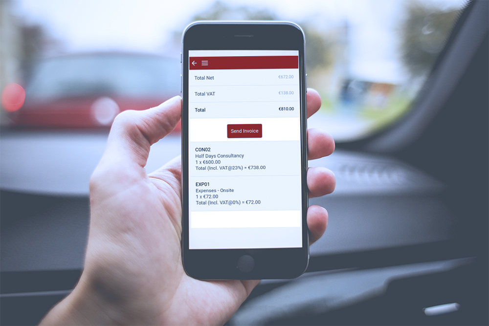 Invoice on the go with Big Red Cloud App