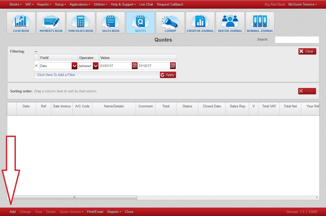 big red cloud software screenshot