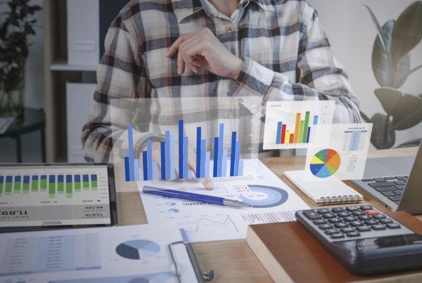 business people working finance and accounting analyzing