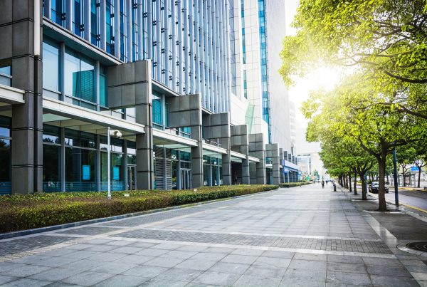 modern glass building